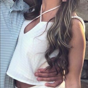 Mink Pink 2pc White Top & Shorts